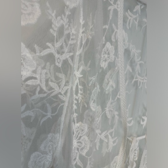 Boho Lace Cover Up Maxi White Beach Swimwear Summer  Duster Sexy Kimono - Picture 11 of 16